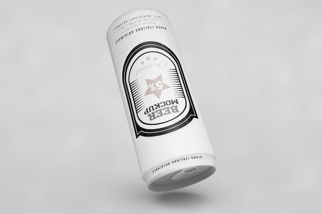 Free PSD upside down beer can mock up