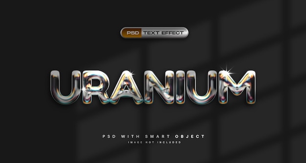 Uranium Metalic Text Effect