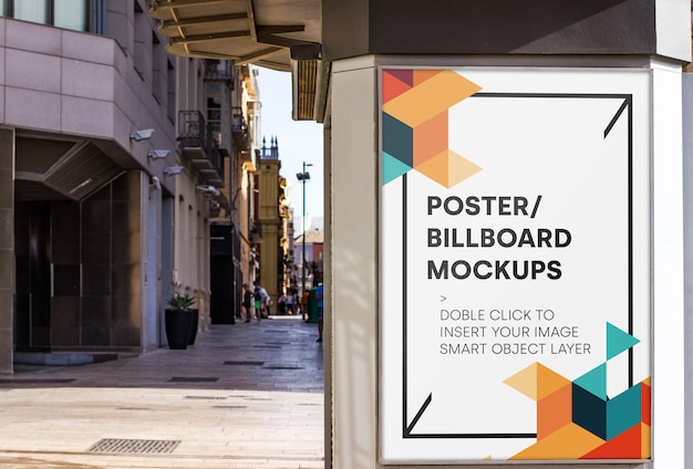 Urban billboard mockup