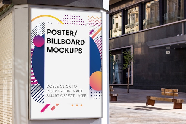 Urban billboard mockup