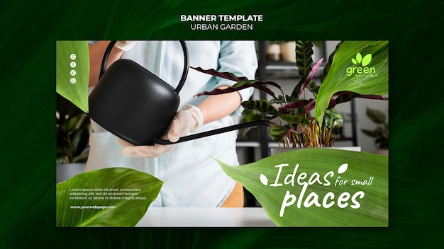 Free PSD urban garden banner design template