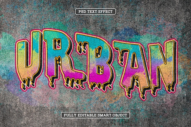 Urban graffiti brush text effect