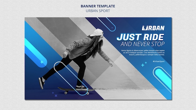 Free PSD urban sport banner template