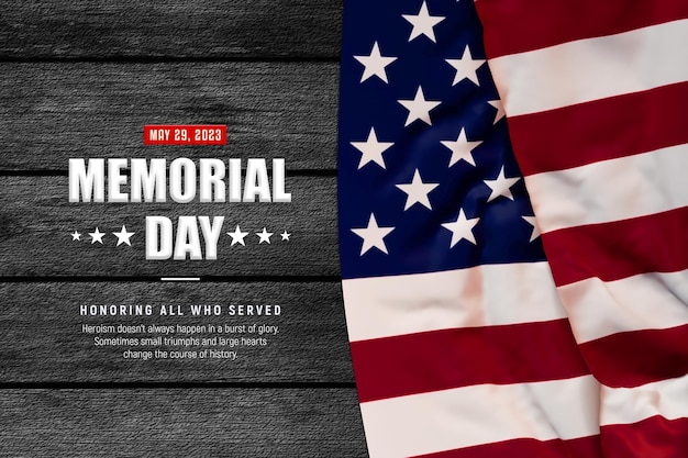 Usa memorial day 3d social media template