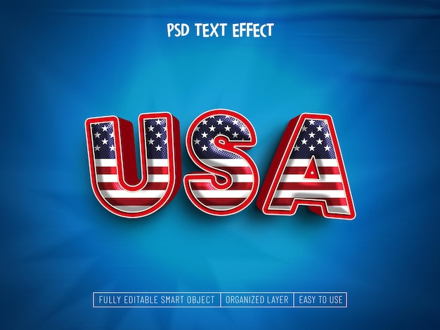 USA text effect