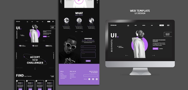 Free PSD user interface design website template