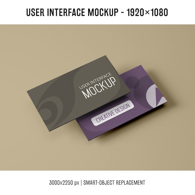 User interface mockup