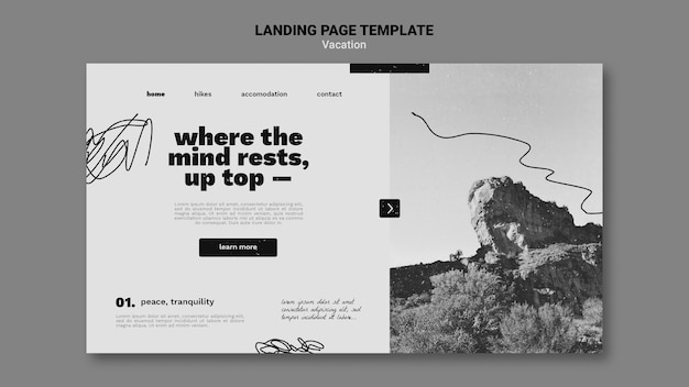 Vacation offer landing page