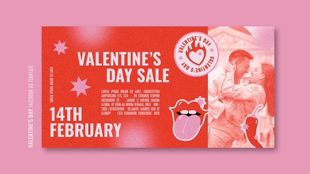 Free PSD valentine's day celebration facebook template