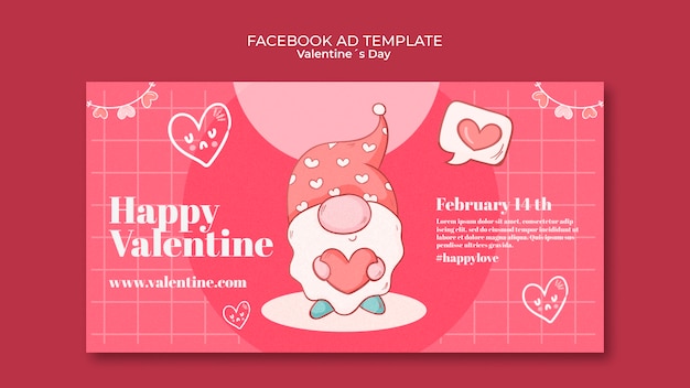 Free PSD valentine's day celebration facebook template