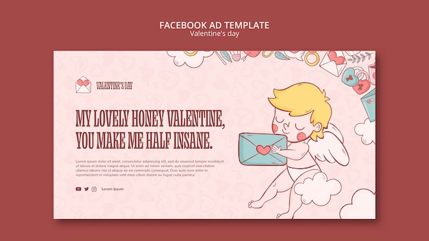 Free PSD valentine's day celebration facebook template