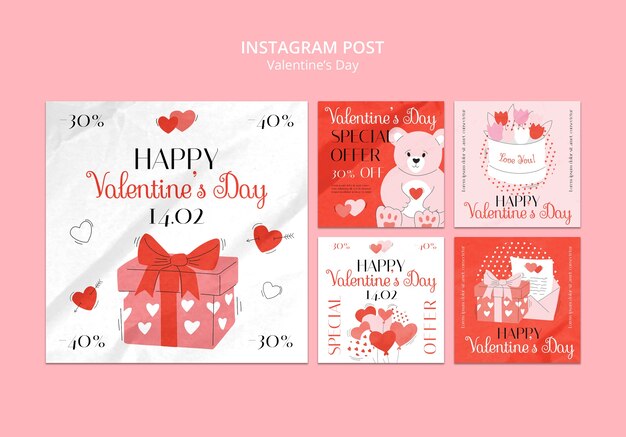 Valentine's day celebration instagram posts