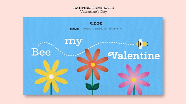 Free PSD valentine's day celebration landing page