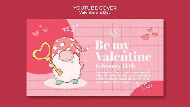 Free PSD valentine's day celebration youtube cover