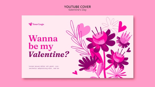 Free PSD valentine's day celebration youtube cover