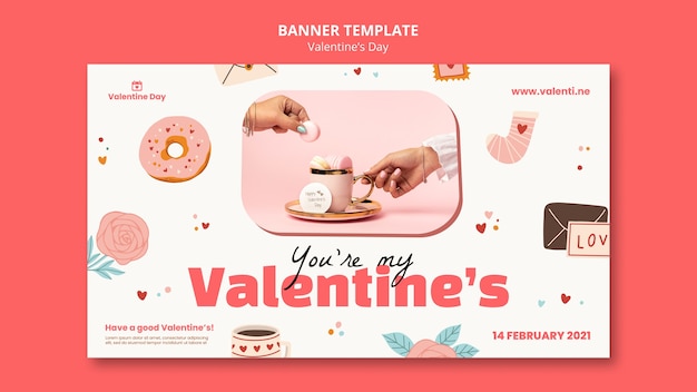 Valentine's day party banner template