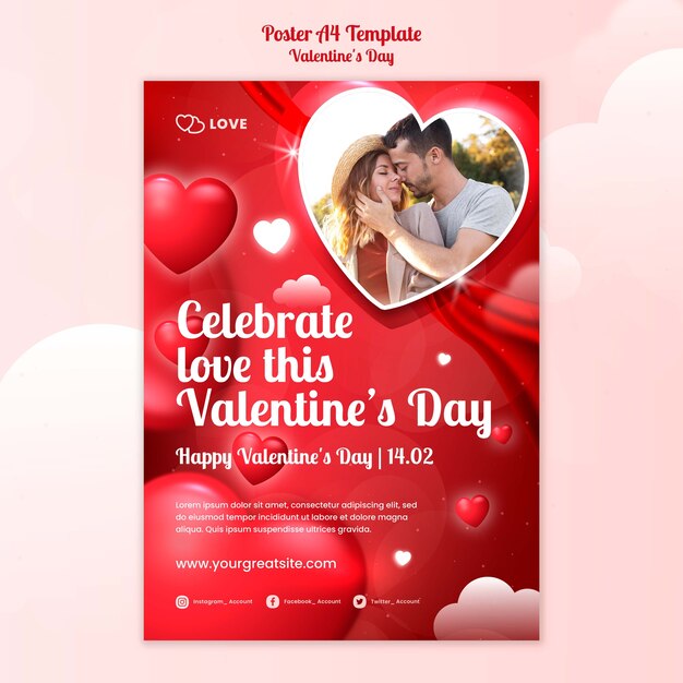 Valentine's day poster template