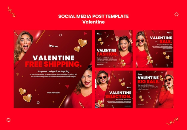 Valentine's day sales social media posts