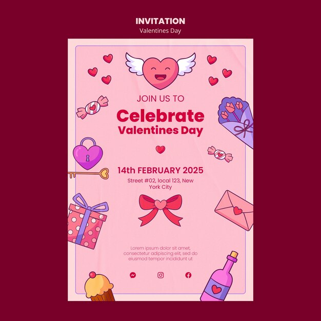 Valentine's day template design