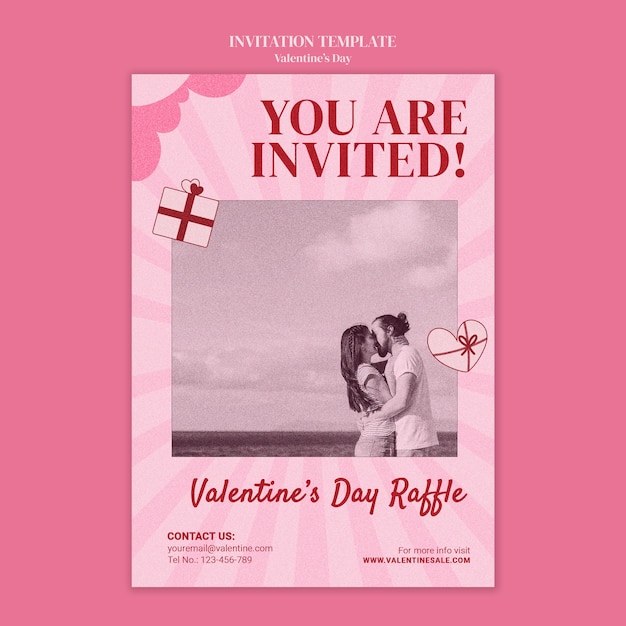 Free PSD valentine's day vacation template design