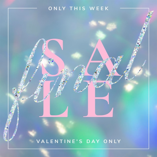 Free PSD valentine’s final sale template psd editable social media post