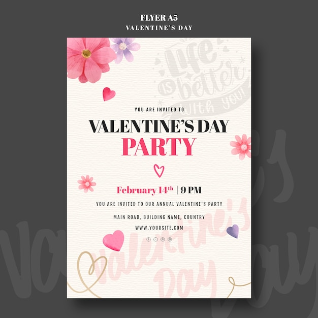 Free PSD valentines day flyer design template