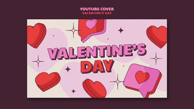 Free PSD valentines day template design