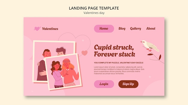 Free PSD valentines day template design