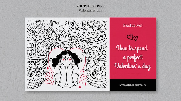 Free PSD valentines day template design