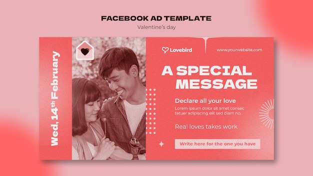 Free PSD valentines day template design