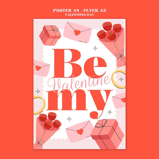 Free PSD valentines day  template design