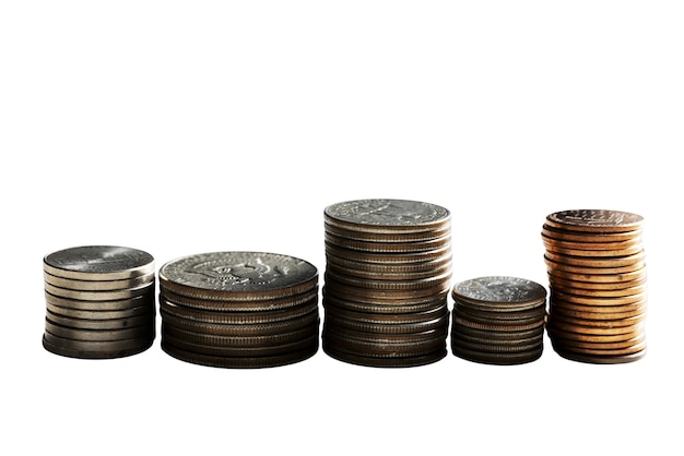 Free PSD various coins isolated