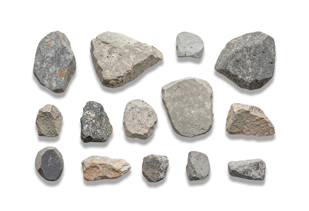 Free PSD various shaped stones isolated