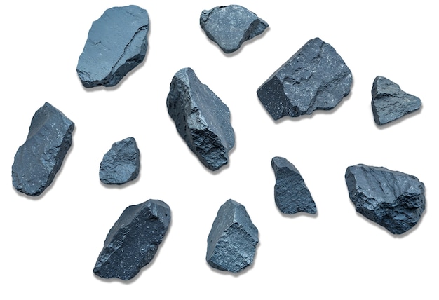 Various shaped stones isolated