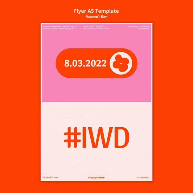 Vertical flyer template for international women's day