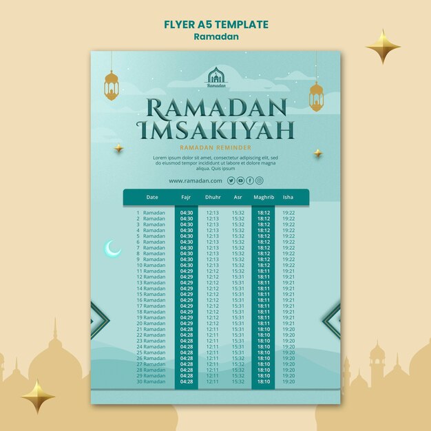 Vertical flyer template for ramadan celebration