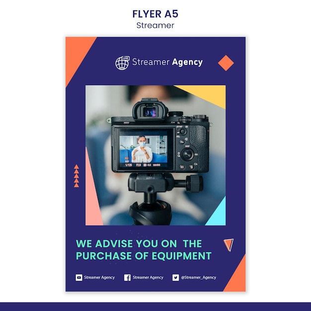 Vertical flyer template for streaming online content