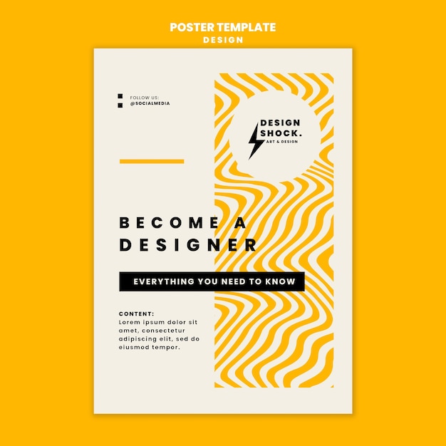 Vertical poster for graphic design courses