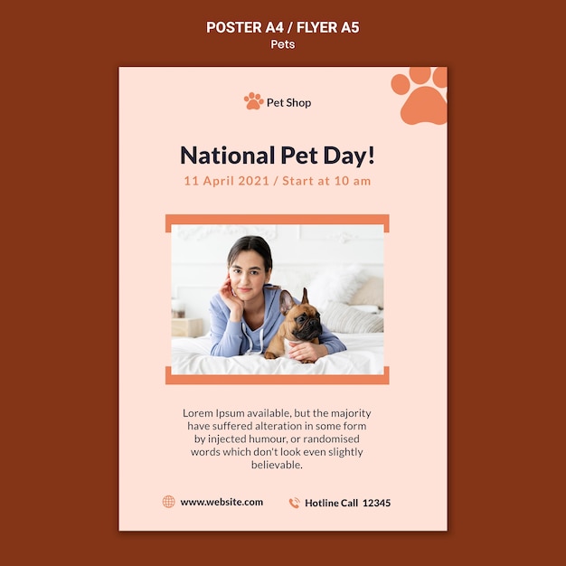 Vertical poster for pet adoption