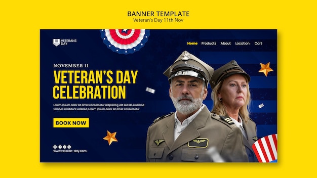 Veteran's day celebration landing page