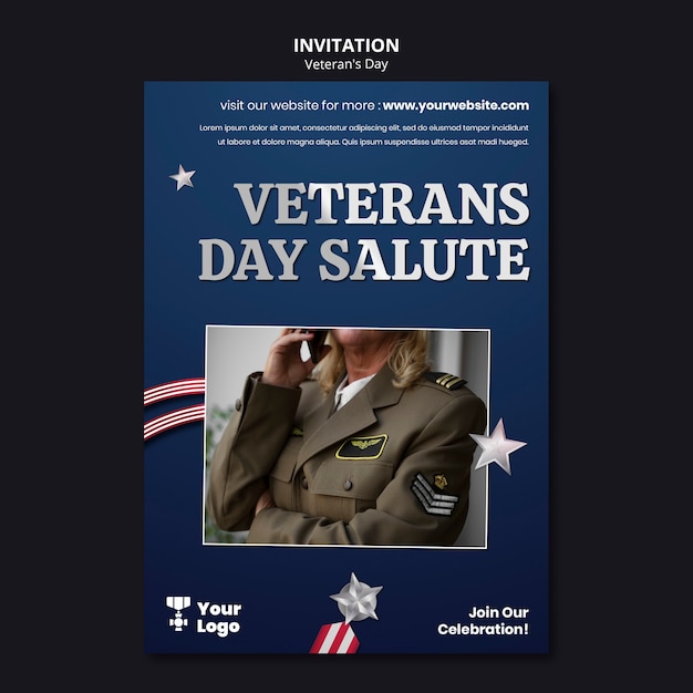 Veterans day template design