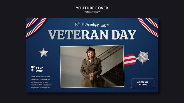 Veterans day template design