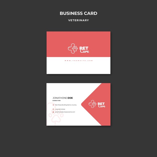 Veterinary business card template