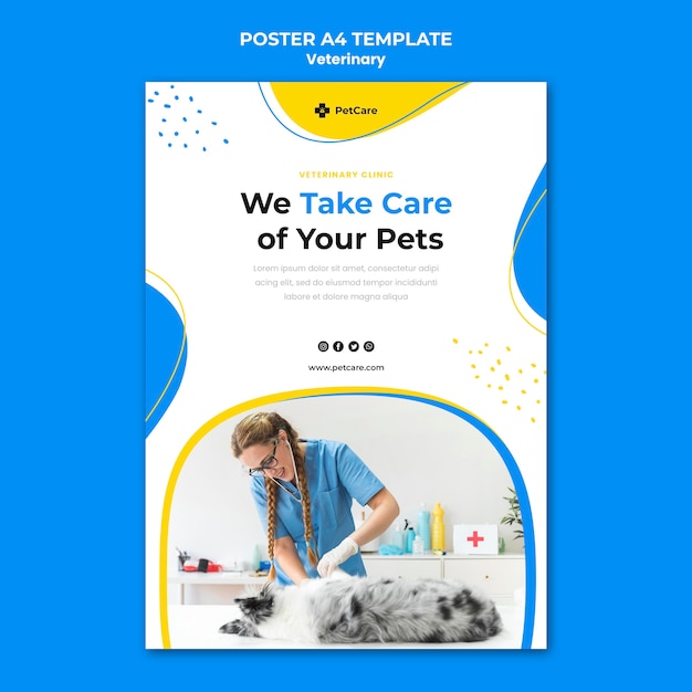 Veterinary clinic poster template