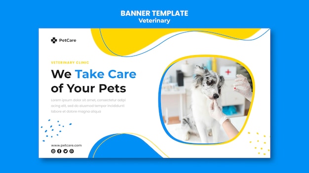 Veterinary clinic template banner