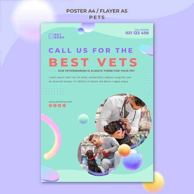 Veterinary poster template