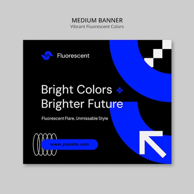 Free PSD vibrant fluorescent colored shapes template