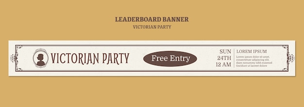 Free PSD victorian party template design