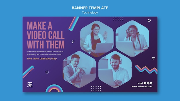 Video call banner template