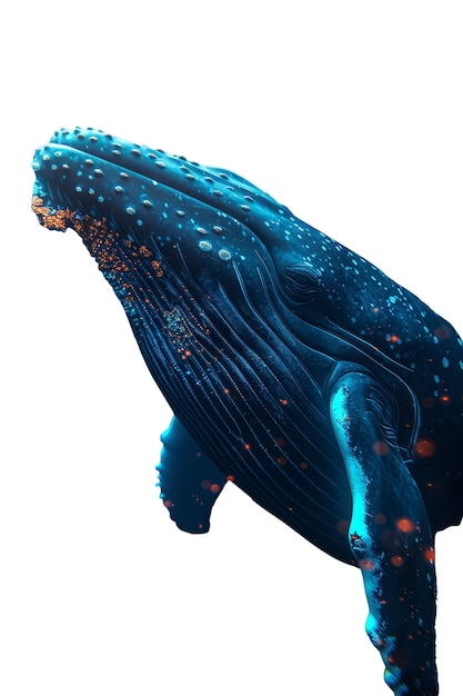 Free PSD view of aquatic whale